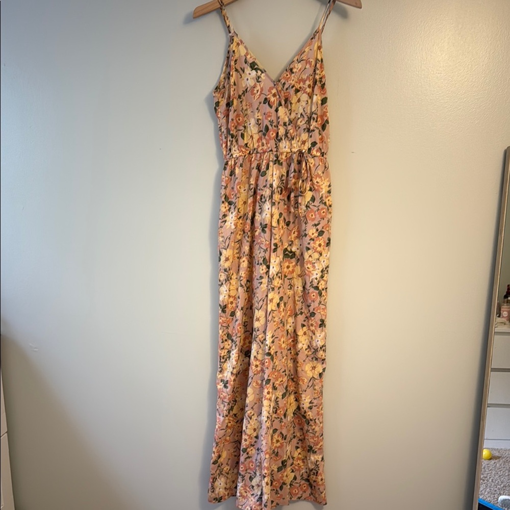 Floral wide leg jumper
